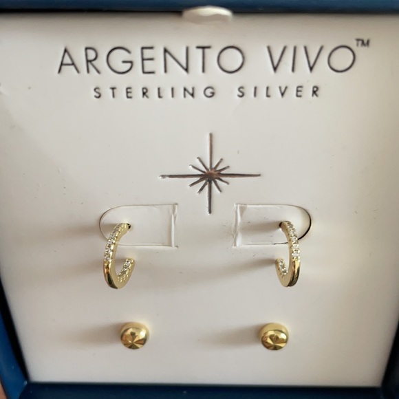 Argento Vivo | Set Of 2 - Hoop & Stud Earrings - Picture 3 of 6